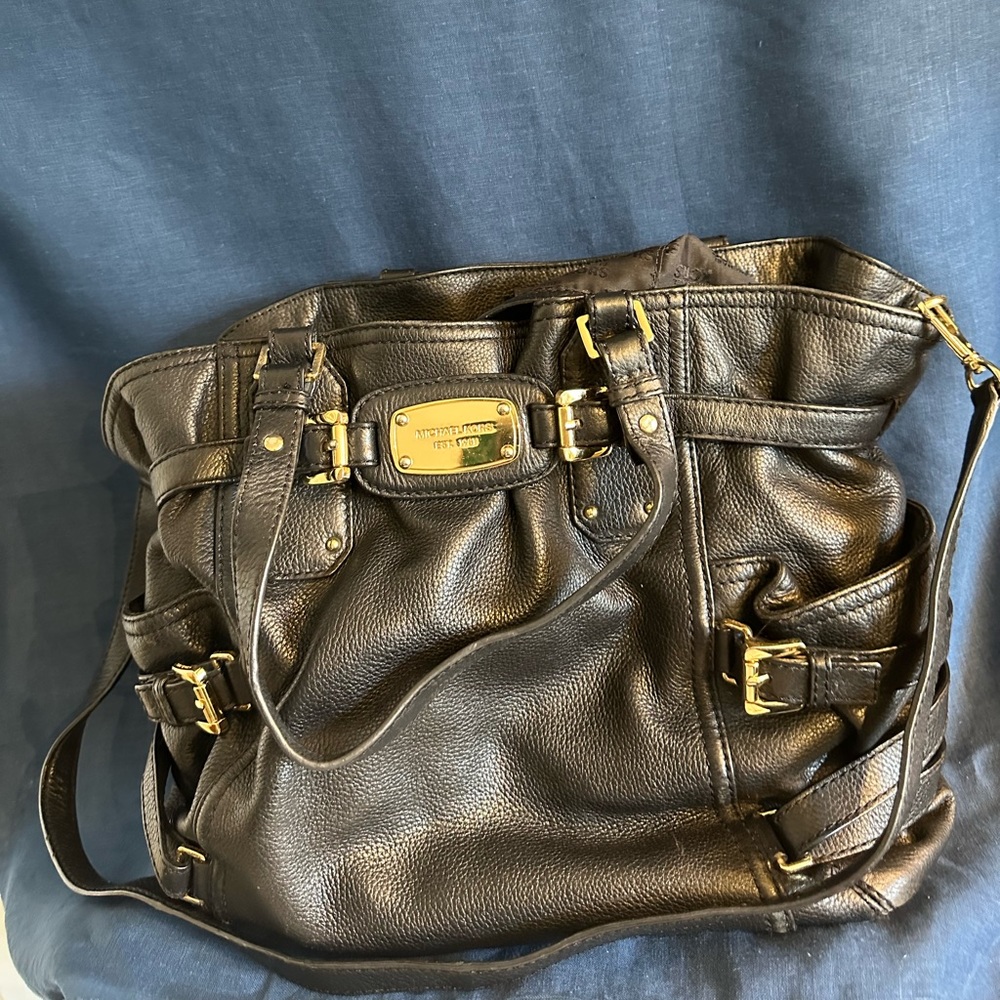 Michael Kors extra large leather tote with crossbody strap
